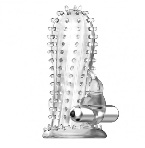 BAILE - BRAVE MAN Crystal Penis Vibrating Sleeve (L:14cm - D:4.5cm)